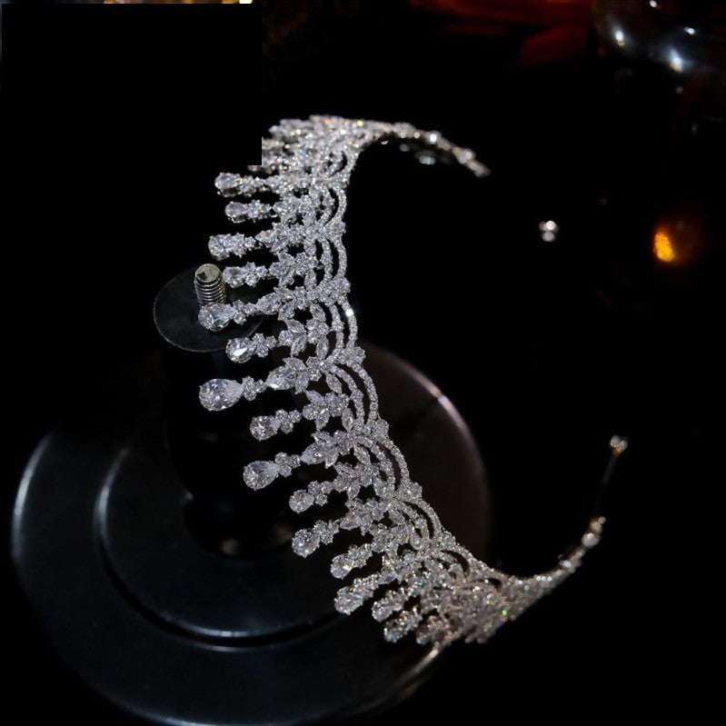 
                      
                        Cubic Zirconia Swage Roper Wedding Pageant Party Tiara Crown - TulleLux Bridal Crowns &  Accessories 
                      
                    