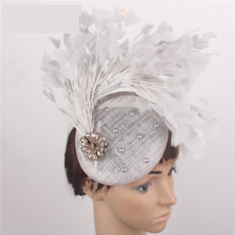 Vintage Race Day Derby Feather Cocktail Fascinator - TulleLux Bridal Crowns &  Accessories 