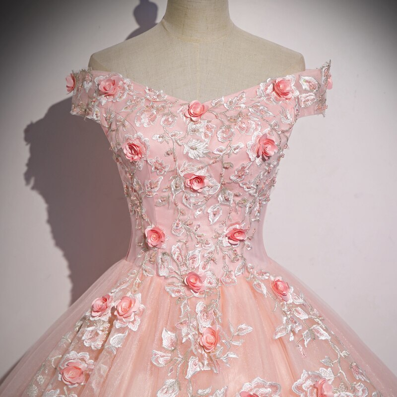 
                      
                        Off The Shoulder Sweet Floral Print Quinceañera Dress - TulleLux Bridal Crowns &  Accessories 
                      
                    