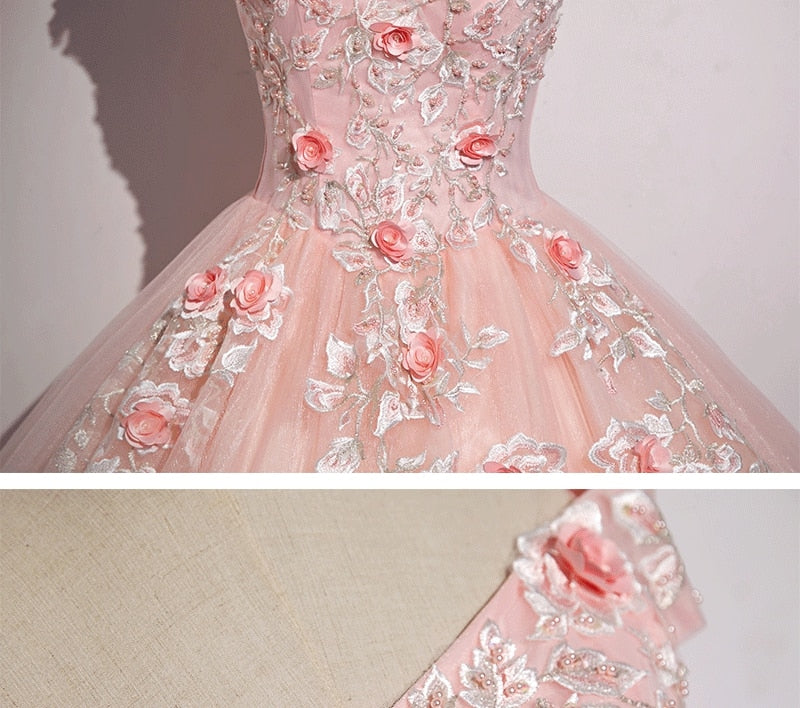 Off The Shoulder Sweet Floral Print Quinceañera Dress - TulleLux Bridal Crowns &  Accessories 