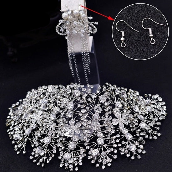 Load image into Gallery viewer, Pageant Crown Party  Crystal Wedding Headband  Headpiece - TulleLux Bridal Crowns &amp;amp;  Accessories 
