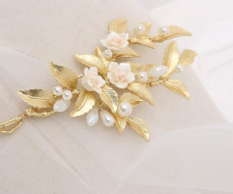 Baroque Bridal Tiara Crown European Gold Bridal Wedding Hair Accessory - TulleLux Bridal Crowns &  Accessories 