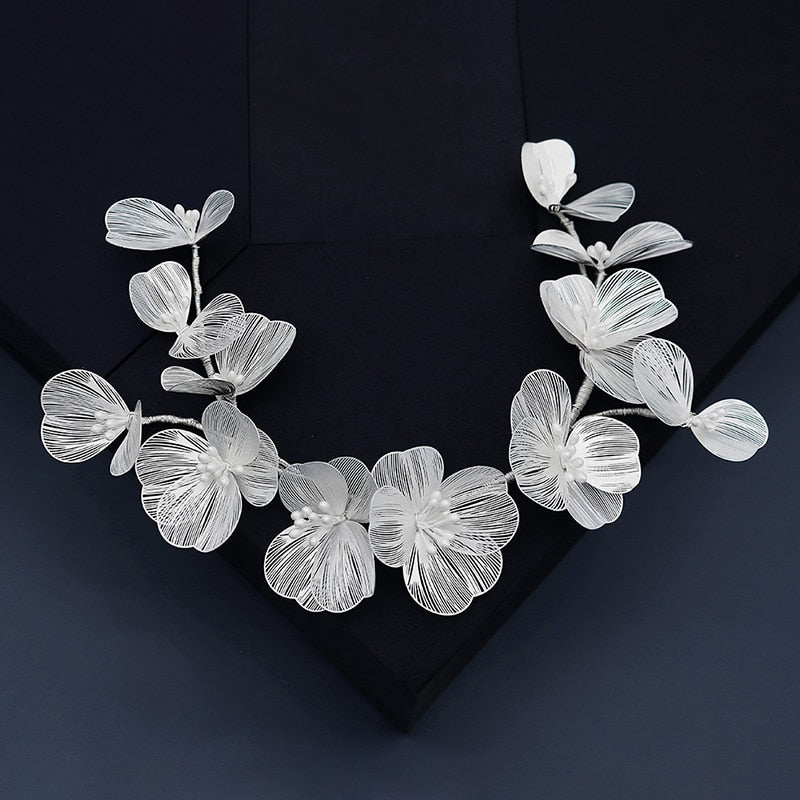 Flower Pearl Hair Wedding Day Bridal Accessory - TulleLux Bridal Crowns &  Accessories 