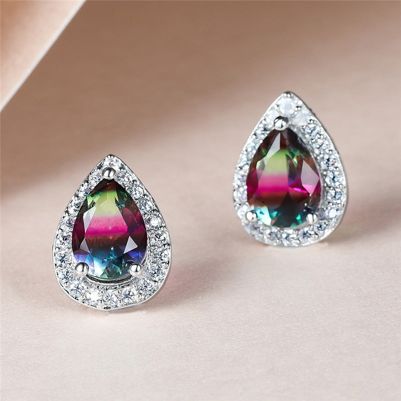 Macy's Diamond Stud Earrings In Sterling Silver | Diamond earrings studs,  Diamond studs, White sapphire earrings