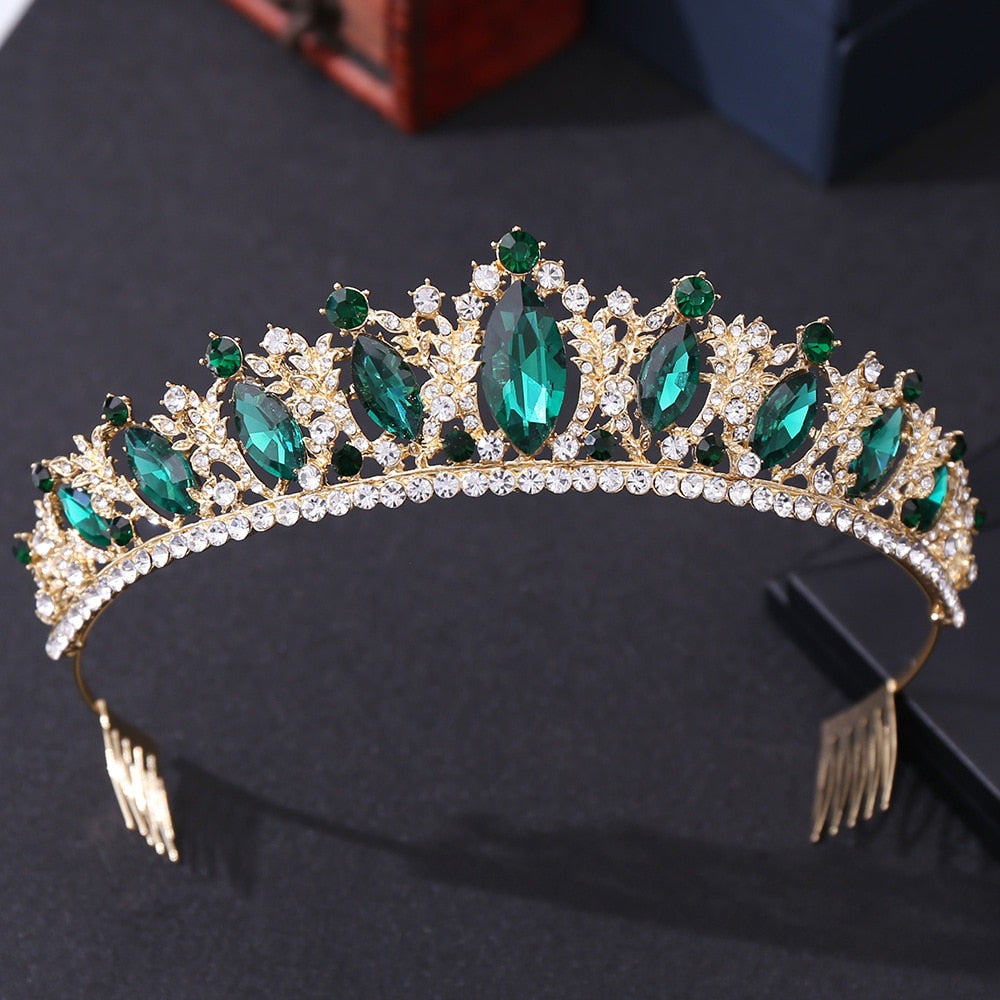 
                      
                        5 Color Combinations Princess Queen Pageant Crystal Bridal Tiara Crowns with Combs - TulleLux Bridal Crowns &  Accessories 
                      
                    