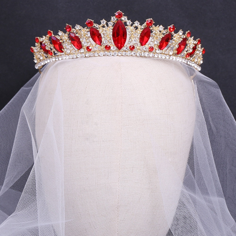 
                      
                        5 Color Combinations Princess Queen Pageant Crystal Bridal Tiara Crowns with Combs - TulleLux Bridal Crowns &  Accessories 
                      
                    