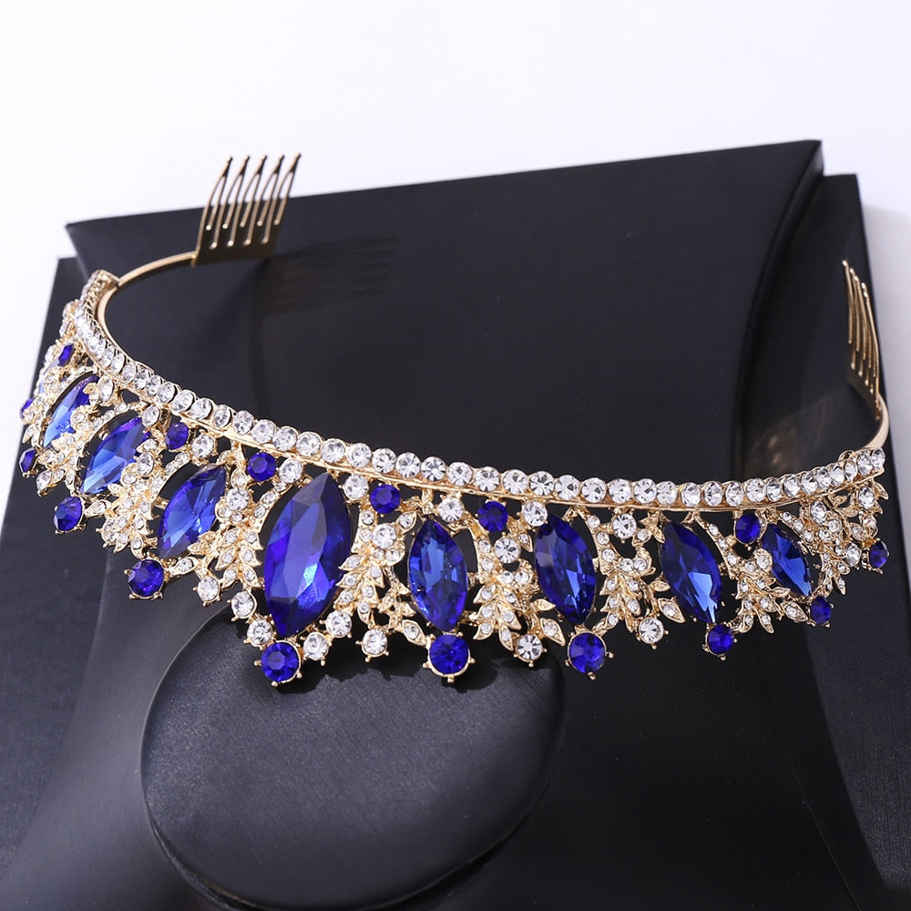 
                      
                        5 Color Combinations Princess Queen Pageant Crystal Bridal Tiara Crowns with Combs - TulleLux Bridal Crowns &  Accessories 
                      
                    