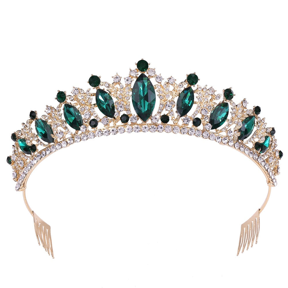 
                      
                        5 Color Combinations Princess Queen Pageant Crystal Bridal Tiara Crowns with Combs - TulleLux Bridal Crowns &  Accessories 
                      
                    