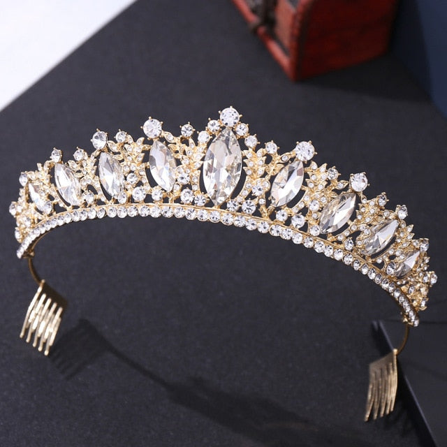 
                      
                        5 Color Combinations Princess Queen Pageant Crystal Bridal Tiara Crowns with Combs - TulleLux Bridal Crowns &  Accessories 
                      
                    