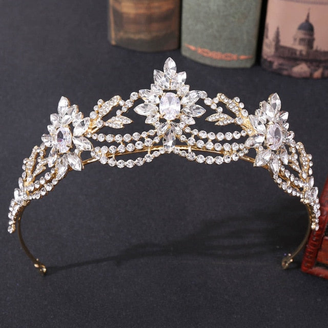 Multiple Colors of Crystal Pageant Wedding Tiara Crown - TulleLux Bridal Crowns &  Accessories 