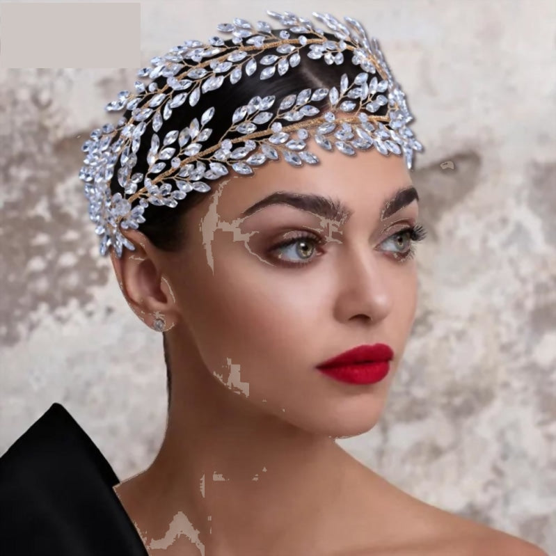 
                      
                        Rhinestone Crystal Hair Piece  Wedding Headpiece for Bride - TulleLux Bridal Crowns &  Accessories 
                      
                    