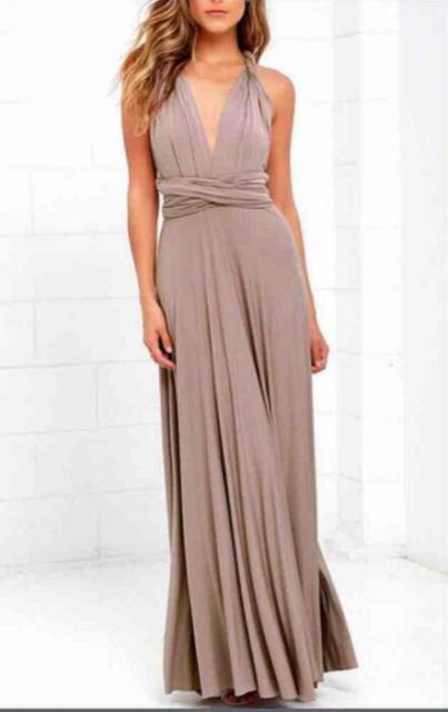 Convertible Bridesmaid Dresses Pleated Country Beach Wedding Party Gowns