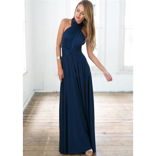 Convertible Bridesmaid Dresses Pleated Country Beach Wedding Party Gowns