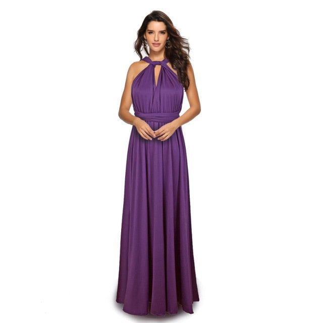 Convertible Bridesmaid Dresses Pleated Country Beach Wedding Party Gowns