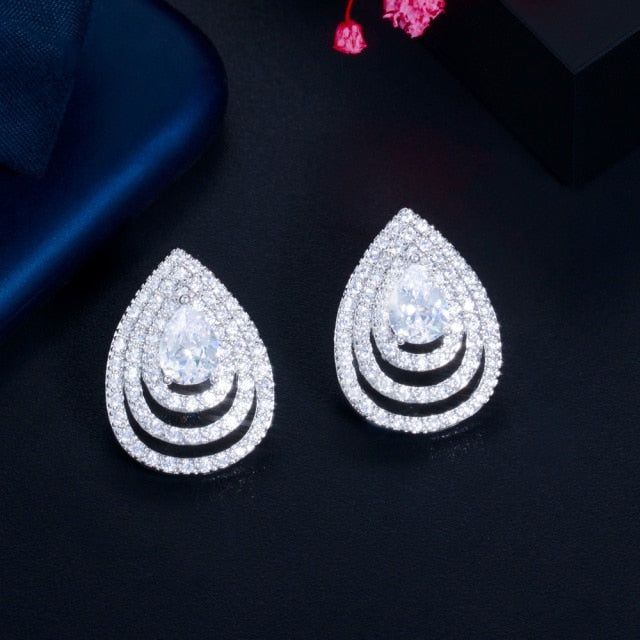 
                      
                        Turtle Round Micro Pave Cubic Zirconia Blue Green Crystal Big Stud Earrings
                      
                    