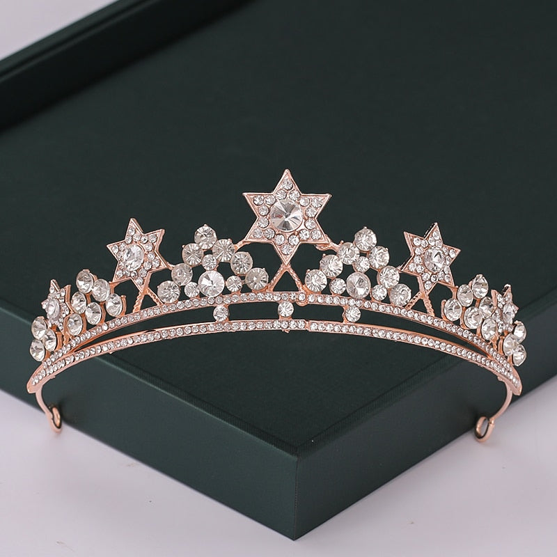 
                      
                        Trendy Rose Gold Crystal Tiaras Crowns Princess Party Hair Accessory
                      
                    