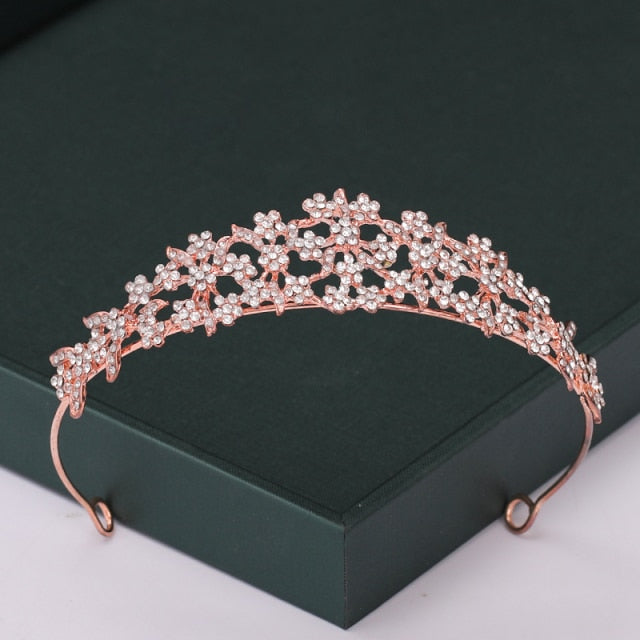 
                      
                        Trendy Rose Gold Crystal Tiaras Crowns Princess Party Hair Accessory
                      
                    