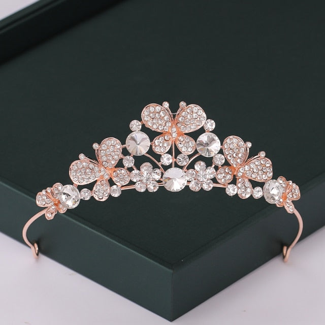 
                      
                        Trendy Rose Gold Crystal Tiaras Crowns Princess Party Hair Accessory
                      
                    