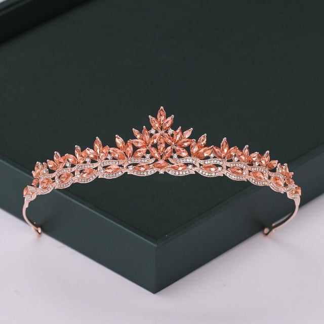 
                      
                        Trendy Rose Gold Crystal Tiaras Crowns Princess Party Hair Accessory
                      
                    