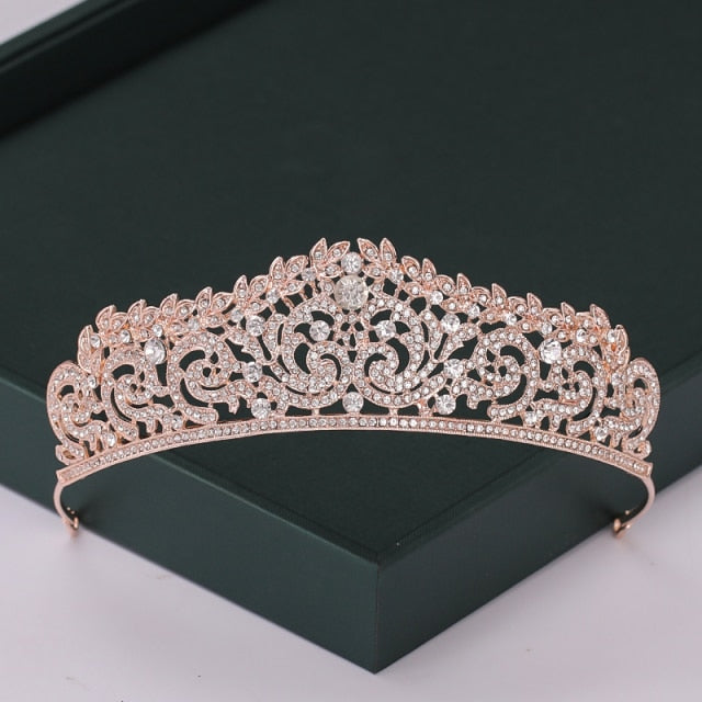 
                      
                        Trendy Rose Gold Crystal Tiaras Crowns Princess Party Hair Accessory
                      
                    