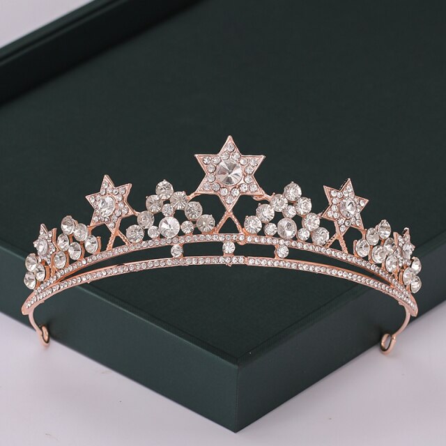 
                      
                        Trendy Rose Gold Crystal Tiaras Crowns Princess Party Hair Accessory
                      
                    