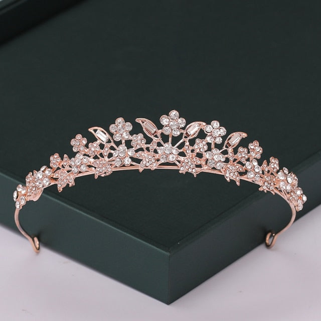 
                      
                        Trendy Rose Gold Crystal Tiaras Crowns Princess Party Hair Accessory
                      
                    