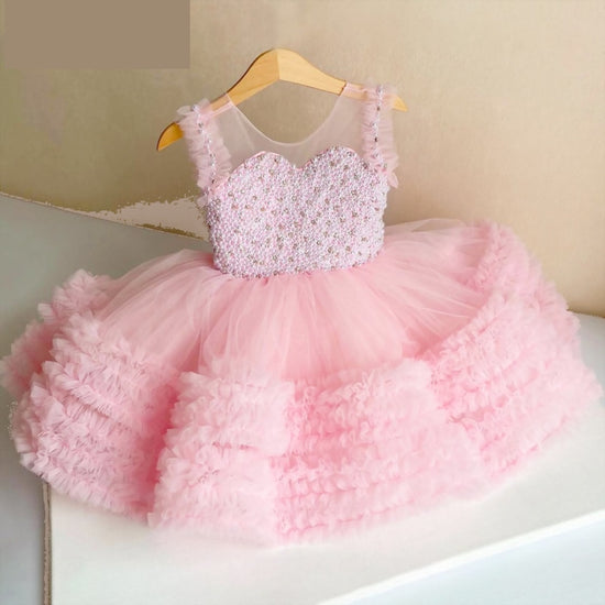 pink princess communion dresses