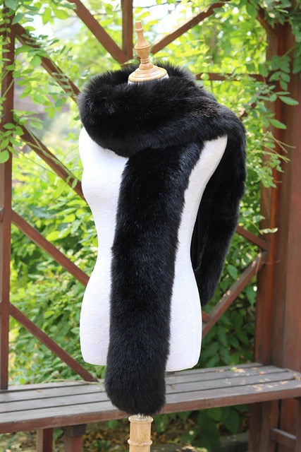 
                      
                        Faux Fox Fur Long  Formal Shoulder Wrap In Many Colors - TulleLux Bridal Crowns &  Accessories 
                      
                    