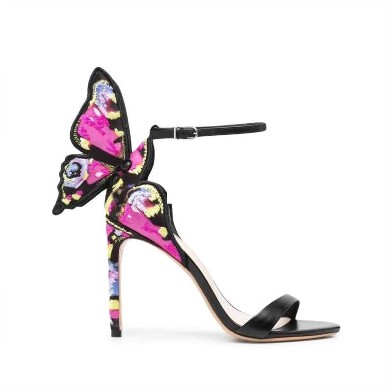 Colorful Butterfly Wing High Heel Stiletto Jeweled  Party Dress Sandals - TulleLux Bridal Crowns &  Accessories 