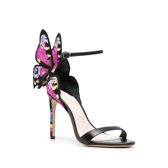 Colorful Butterfly Wing High Heel Stiletto Jeweled  Party Dress Sandals - TulleLux Bridal Crowns &  Accessories 