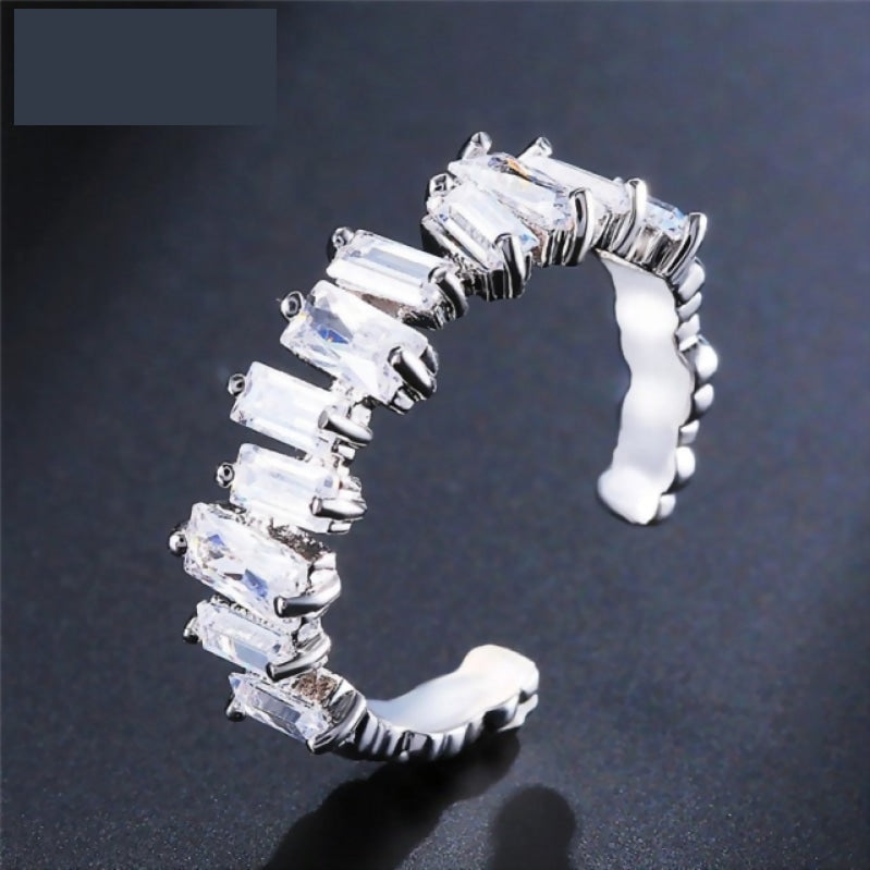 
                      
                        Trendy AAA Baguette Cubic Zirconia T Stone Hoop Earrings For Women
                      
                    