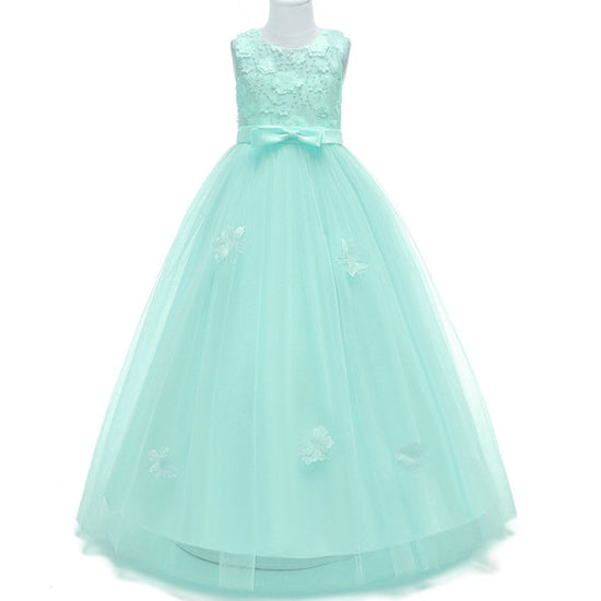 Girls Embroidery Flower Princess Party Dress - TulleLux Bridal Crowns &  Accessories 