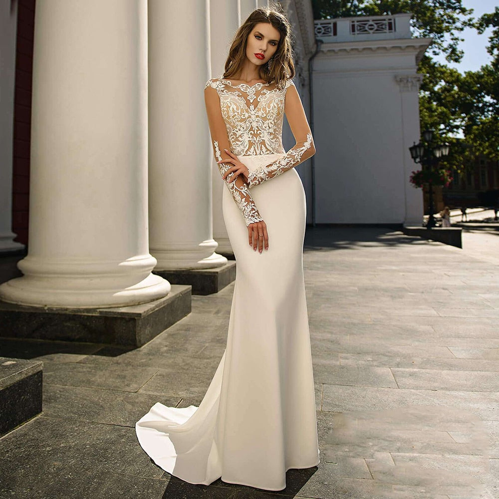 Satin and Lace Wedding Day Pants Suit – TulleLux Bridal Crowns