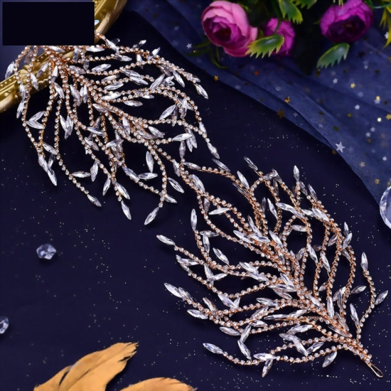 
                      
                        Shinny Crystal Rhinestone Bridal Wedding Hair Tiara Headband Hair Vine Accessories
                      
                    