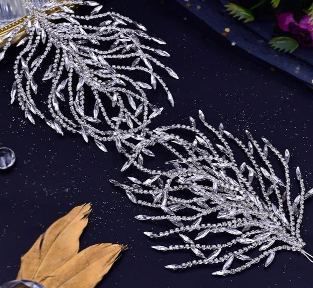 Shinny Crystal Rhinestone Bridal Wedding Hair Tiara Headband Hair Vine Accessories