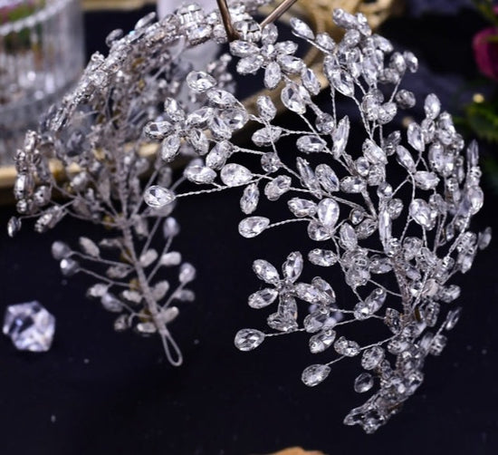 Shinny Crystal Rhinestone Bridal Wedding Hair Tiara Headband Hair Vine Accessories