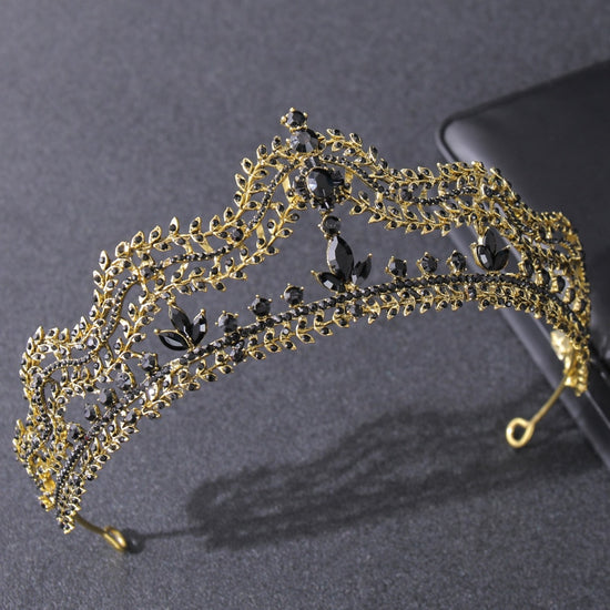 Load image into Gallery viewer, Vintage Crystal  Baroque Princess Tiaras Crowns in Eight Color Variations
