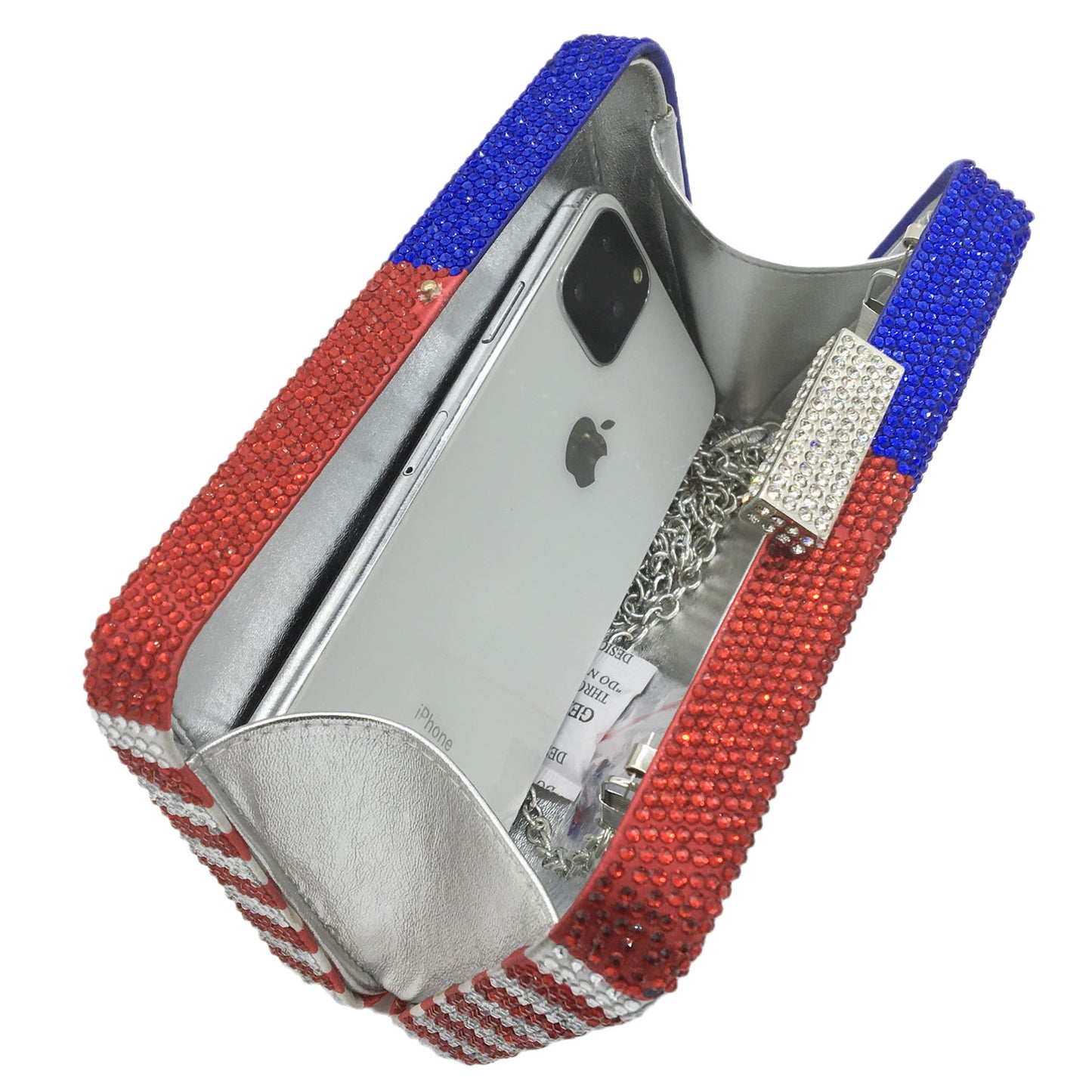 Load image into Gallery viewer, Boutique American National Flag Crystal Clutch Evening Bag
