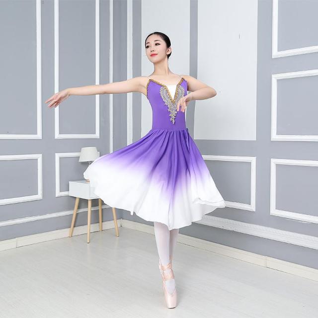 
                      
                        Young Ladies Practice Modern Dance Costume Chiffon Ballet Dress
                      
                    