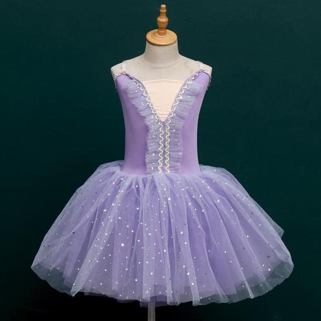 Red Purple Ballet Dress Girls Ballet Tutu Skirt Leotard – TulleLux Bridal  Crowns & Accessories