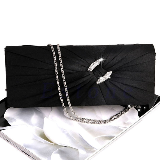 Formal Shoulder Clutch Bag Bling Rhinestone Chain Evening  Purse - TulleLux Bridal Crowns &  Accessories 