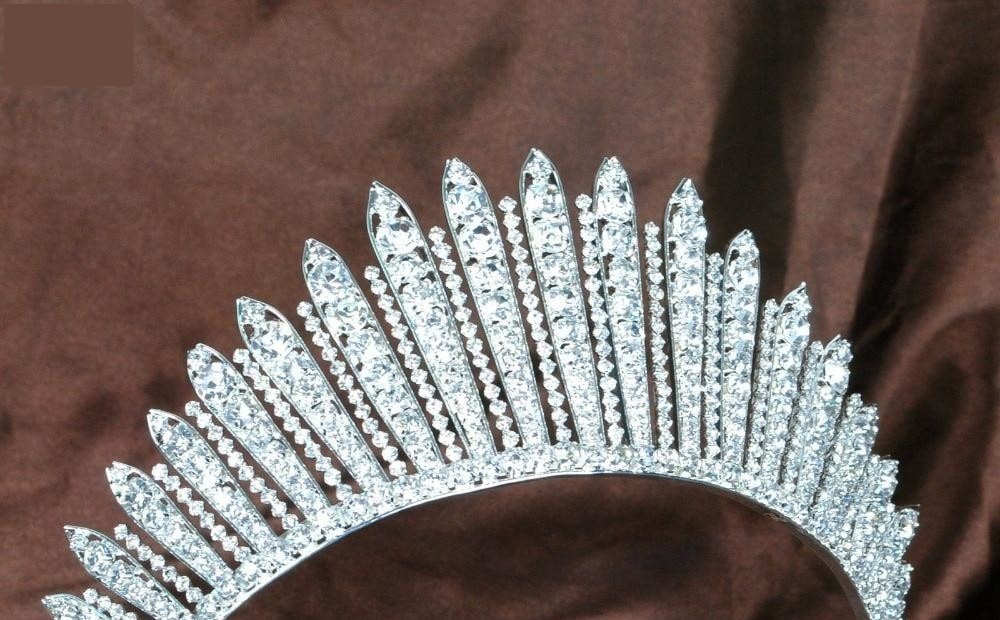 Beauty Pageant Tiara Crown Clear Crystals  Hair Accessory - TulleLux Bridal Crowns &  Accessories 