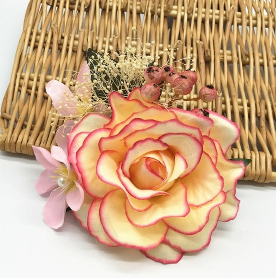 Rose Flower Hair Clip Hairpins Wedding Decoration Hair Accessory - TulleLux Bridal Crowns &  Accessories 
