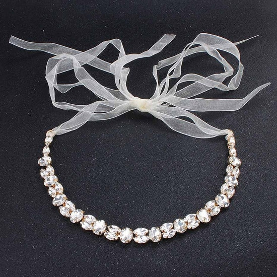 Austrian Crystal Head Chains Wedding Hair Jewelry Headband Bridal Band - TulleLux Bridal Crowns &  Accessories 