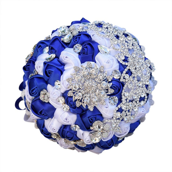 Load image into Gallery viewer, Vintage Brooch Bouquet Lace Handle Bridal Bouquets Wedding Accessories - TulleLux Bridal Crowns &amp;amp;  Accessories 
