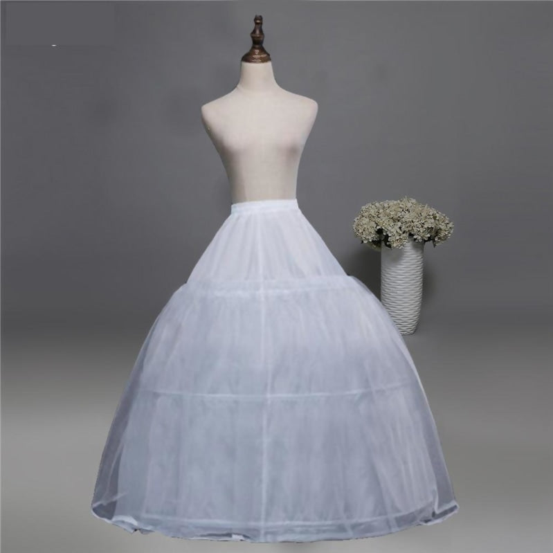 Wedding Dress Crinoline Bridal Petticoat Underskirt 3 Hoops - TulleLux Bridal Crowns &  Accessories 