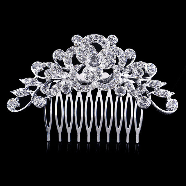 Crystal Bridal Hair Comb Wedding Hair Accessories  Rhinestone Party Accessories - TulleLux Bridal Crowns &  Accessories 