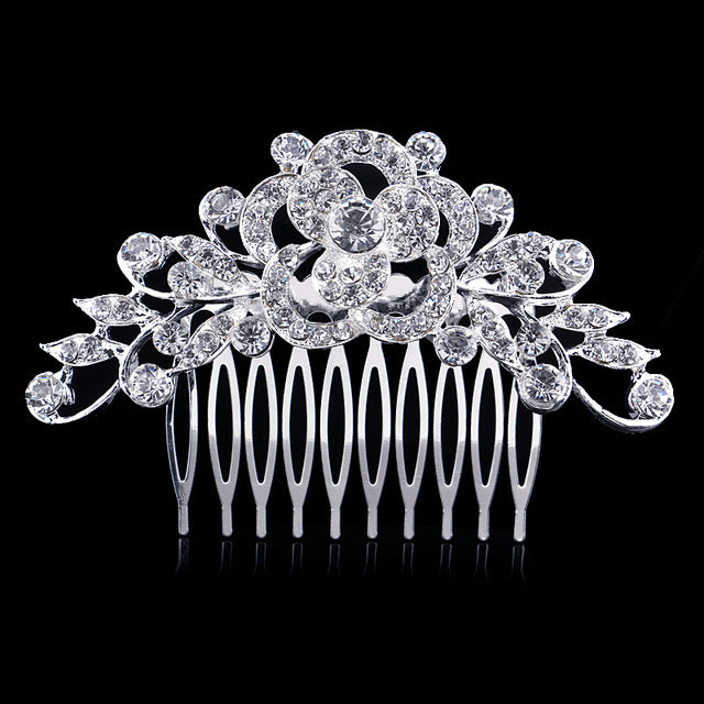 Load image into Gallery viewer, Crystal Bridal Hair Comb Wedding Hair Accessories  Rhinestone Party Accessories - TulleLux Bridal Crowns &amp;amp;  Accessories 
