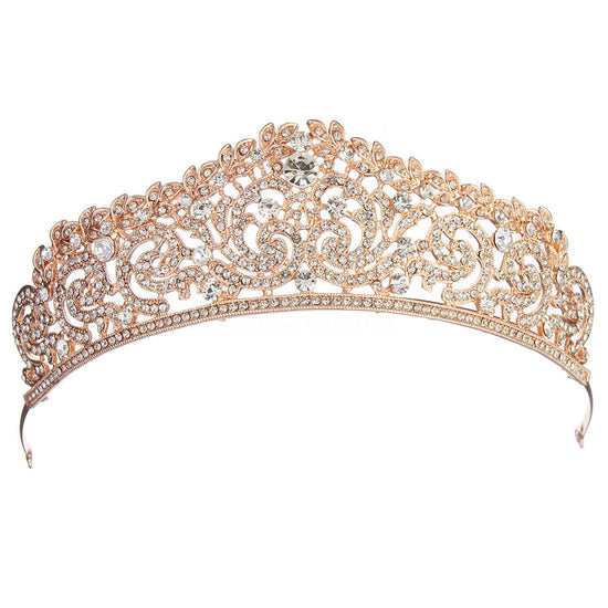 Romantic Bridal Wedding  Tiara Crown Full Crystal Rhinestones Accessories Headband Tiaras Crowns Tiara de noiva - TulleLux Bridal Crowns &  Accessories 