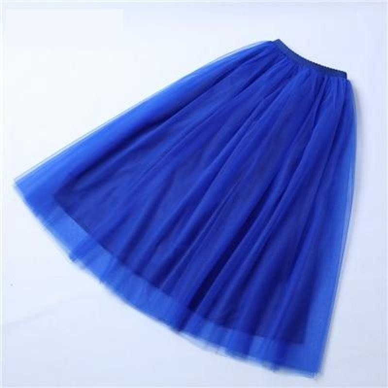 4 Layer Maxi Ankle Length Organza  Bridesmaid Wedding Skirt One Size - TulleLux Bridal Crowns &  Accessories 